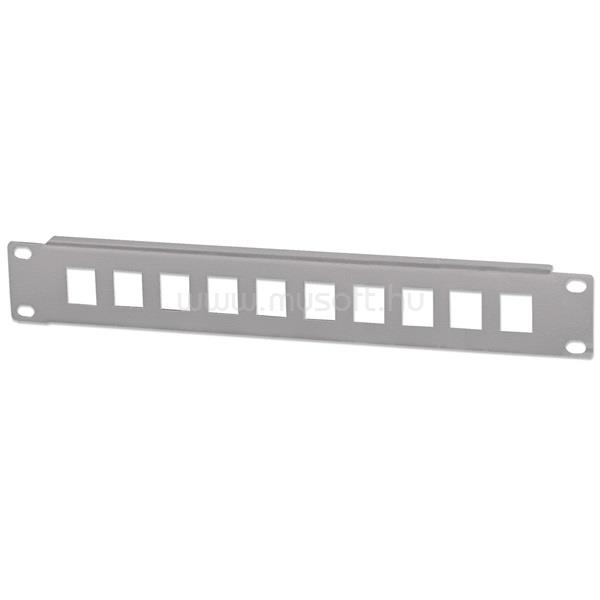 MANHATTAN Patch panel - Üres patch panel, 10 portos, 10" 1U, Szürke