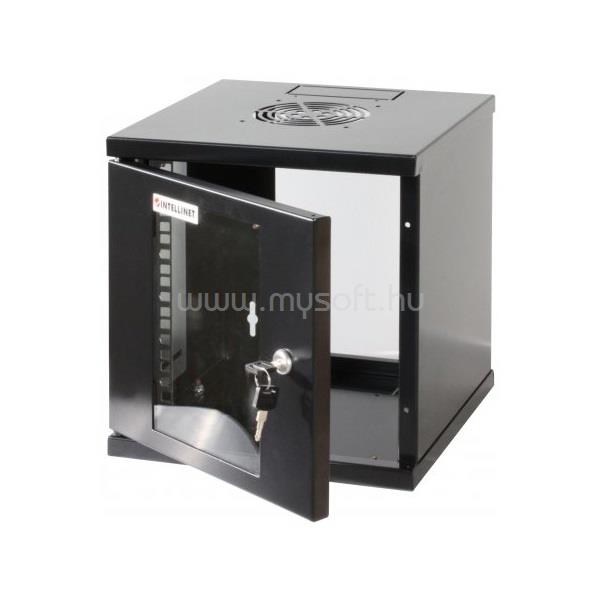 MANHATTAN Rackszekrény - 10" fali kivitel (6U, 320 (h) x 300 (w) x 300 (d) mm, Összeszerelt, Fekete)