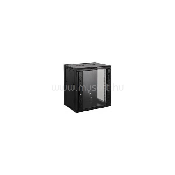 MANHATTAN Rackszekrény - 19" fali kivitel (9U, 500 (h) x 570 (w) x 450 (d) mm, Flatpack, Fekete)