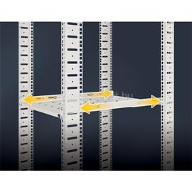 MANHATTAN Rackszekrény polc - 713726 (19", 1U, fix rögzítés, változtatható sínekkel: 350 - 550 mm mély, 20kg, szürke) MANHATTAN_713726 small