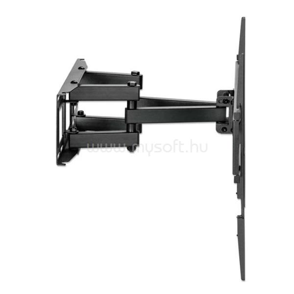 MANHATTAN TV állvány - Fali, dönthető, forgatható, szintezhető, TV állvány Fekete (max.VESA:600x400)(37"-80"-ig)