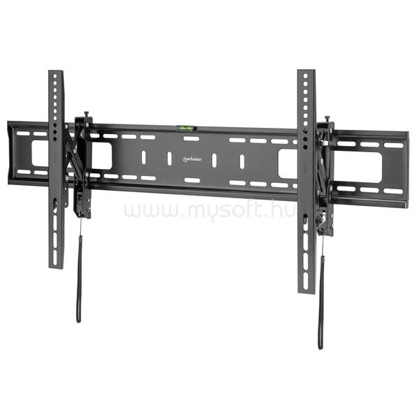 MANHATTAN TV állvány - Fali, dönthető, lopásgátlós TV állvány Fekete (max.VESA:800x400)(43"-90"-ig) 75kg