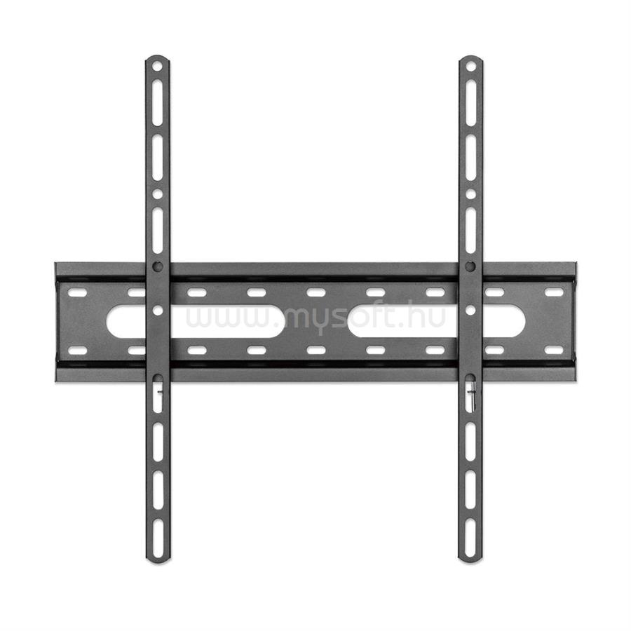 MANHATTAN TV állvány - Fali fix ultravékony TV állvány Fekete (max.VESA:400x400)(32"-55"-ig) 45kg teherbírás