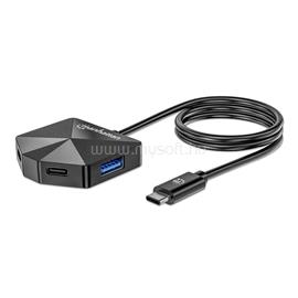 MANHATTAN USB HUB - 4db USB 3.0 Type-C / Type-A Combo Hub 2x2, Fekete MANHATTAN_181150 small