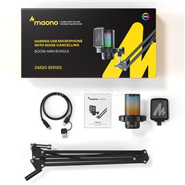 MAONO DGM20S USB streamer/gamer mikrofon Kit RGB (fekete) DGM20S_black small
