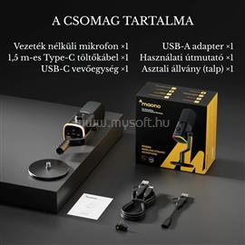 MAONO PD100WS vezeték nélküli streamer mikrofon RGB + tartókar kit (fekete) PD100WS_black small