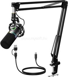 MAONO PD200XS USB Dynamic streamer mikrofon RGB + tartókar Kit (fekete) PD200XS_black small