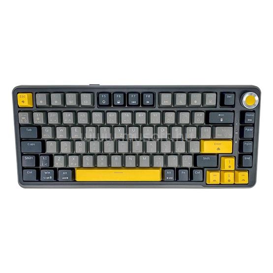 MARVO TITAN 75 mechanikus Banana Crystal Linear gamer vezeték nélküli billentyűzet (magyar, fekete)