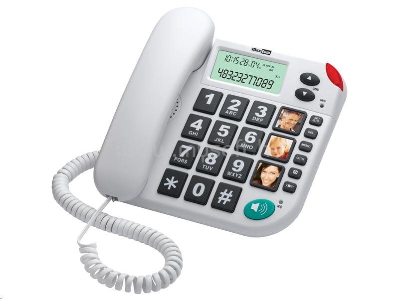 MAXCOM KXT480BI telefon nagy gombokkal (fehér)