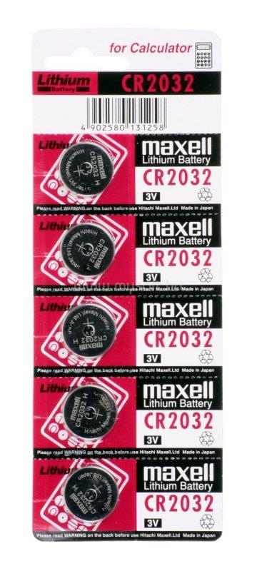 MAXELL CR2032x5 csomag (tépheto bliszter) 3V-os lítium gombelem