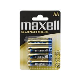 MAXELL Elem - Szuper Alkáli elem,  4db AA (LR6), 1,5V (no mercury) MAXELL_18730 small