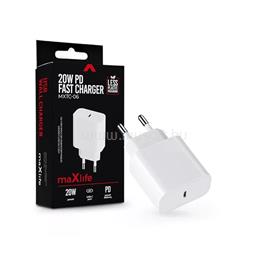 MAXLIFE ML063380 PD+QC 20W Type-C fehér gyorstöltő adapter ML063380 small