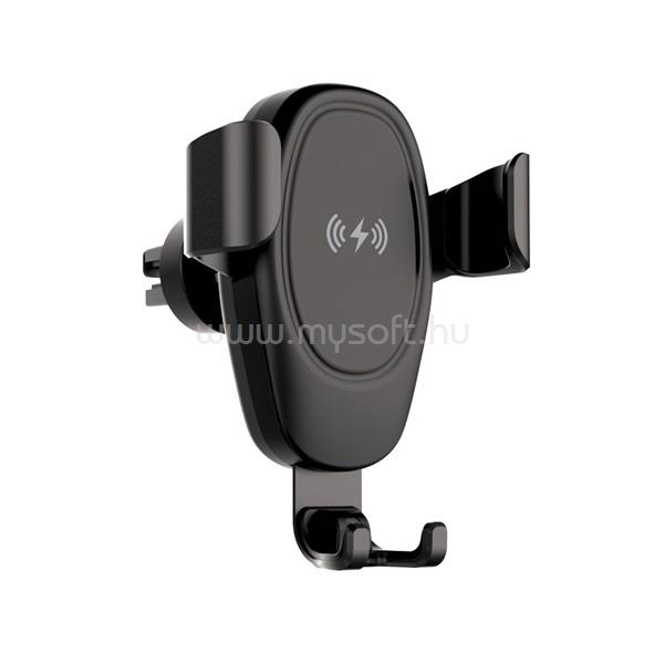 MAXLIFE Setty TF-0034 IUS-01 10W univerzális szellőzőrácsba illeszthető vezeték nélküli autós töltő és tartó