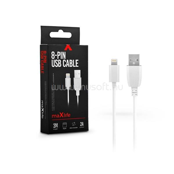 MAXLIFE TF-0064 3m USB-Lightning fehér adat- és töltőkábel