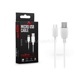 MAXLIFE TF-0077 3m USB-microUSB fehér adat- és töltőkábel TF-0077 small