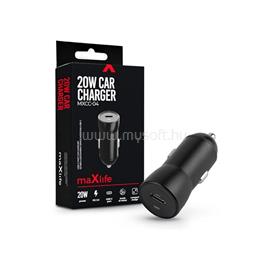 MAXLIFE TF-0165 Type C 20W PD3.0 fekete szivargyújtós gyorstöltő adapter TF-0165 small