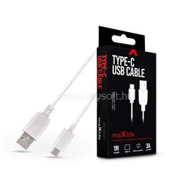 MAXLIFE TF-0174 Type C 3A adat- és töltőkábel 1 m  (fehér) TF-0174 small