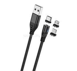 MAXLIFE MAXLIFE töltőkábel 3in1 USB - Type-C/lightning/microUSB, 100cm, FEKETE MXUC-02 small