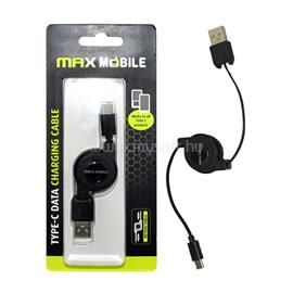 MAX MOBILE MAX MOBILE Adatkábel USB-C, 1,2 m, Betekerhető, Fekete 3858891945484 small