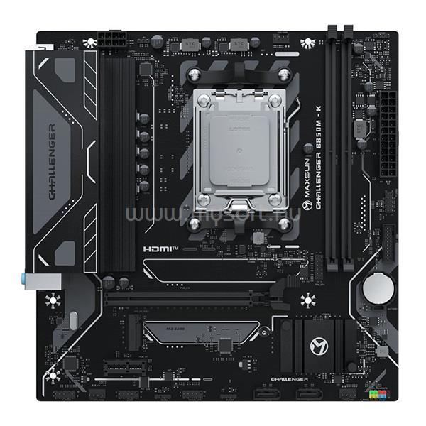 MAXSUN Alaplap - AMD MS-CHALLENGER B850M-K AM5 (B850, mATX, 2xDDR5 8000MHz, 2xSATA3, M.2, HDMI)