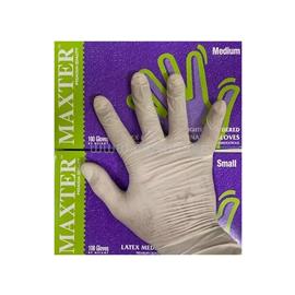 MAXTER Gumikesztyű latex púderes M 100 db/doboz bézs MAXTER_54804 small