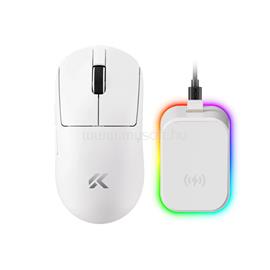 MCHOSE A7 V2 Ultra Plus Tri-Mode 8K Vezeték Nélküli Gamer Egér + Magnetic Dock - Fehér MC-A7V2-10 small
