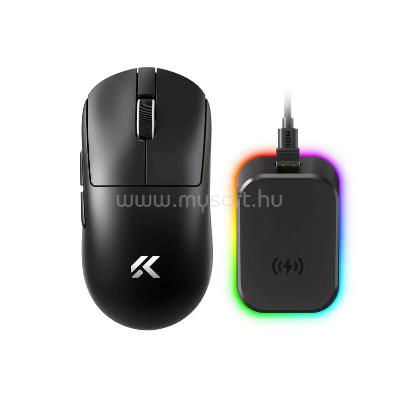 MCHOSE A7 V2 Ultra Plus Tri-Mode 8K Vezeték Nélküli Gamer Egér + Magnetic Dock - Fekete