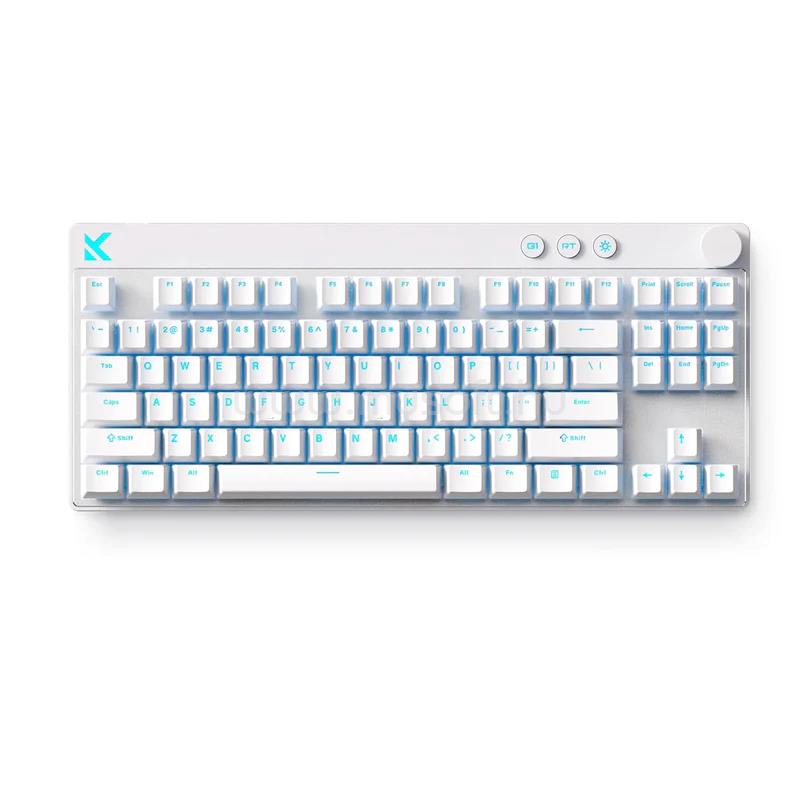 MCHOSE Mix 87 Hall Effect Magnetic Switch Mechanikus Gamer Billentyűzet 8K - Fehér