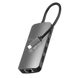 MEDIA-TECH USB-C HUB PRO 8in1 LAN, HDMI, kártyaolvasó, PD MT5044 small