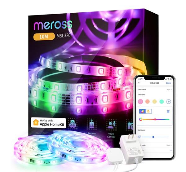 MEROSS MEROSS MSL320 okos LED szalag vízálló, 10m, SZÍNES