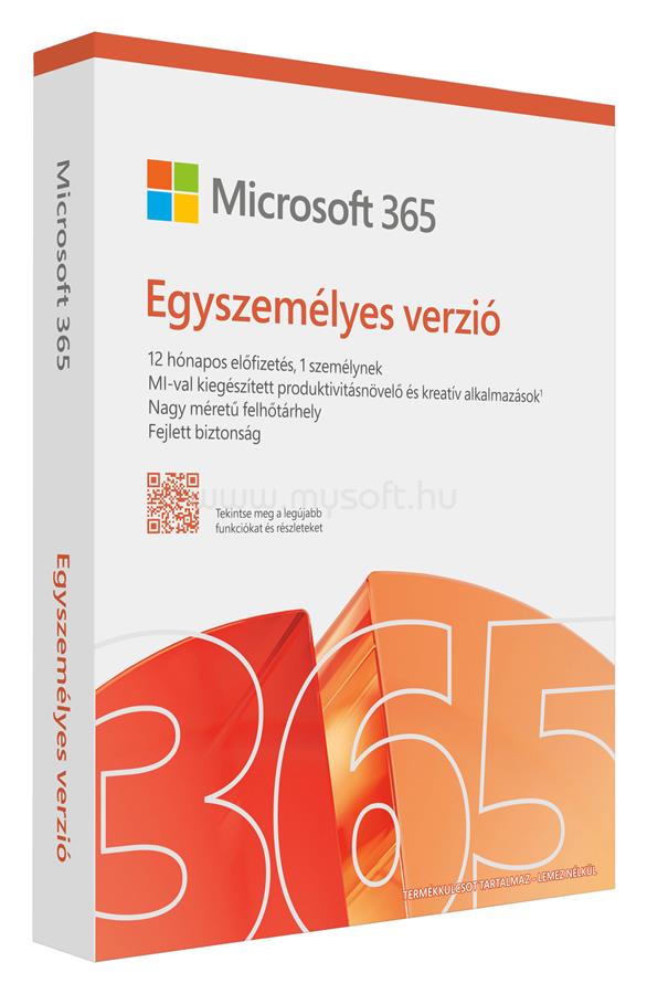 MICROSOFT 365 Personal HUN (1 felhasználó, 1 éves előfizetés) [ELEKTRONIKUS LICENC]