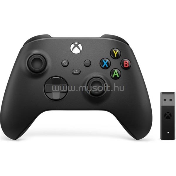 MICROSOFT Xbox Series Kiegészítő Vezeték nélküli kontroller fekete + vezeték nélküli adapter PC-hez