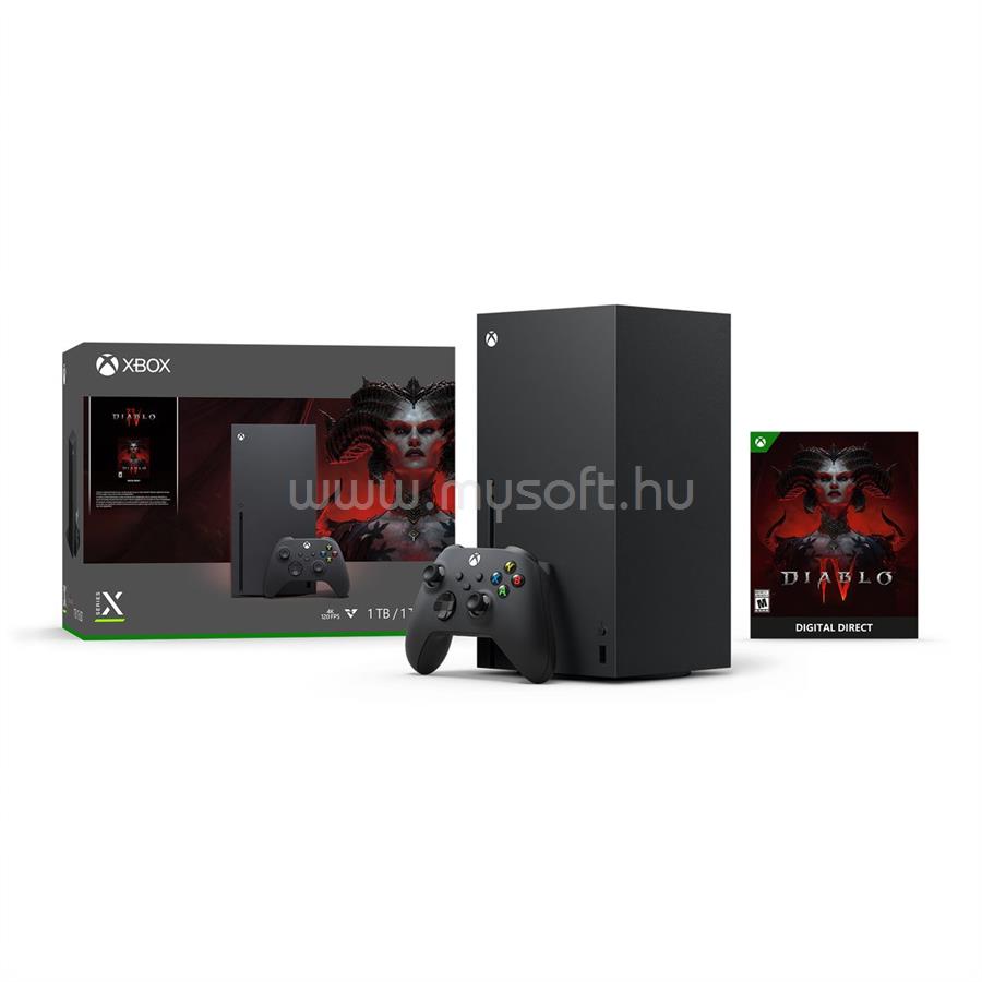 MICROSOFT XBOX Series X 1TB játékkonzol (fekete) + Diablo IV játék