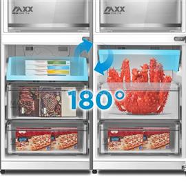 MIDEA MDRB548MME46 Space master inox, alulfagyasztós, Hűtő: 271L, Fagyasztó:130L, No frost hűtőszekrény MDRB548MME46 small