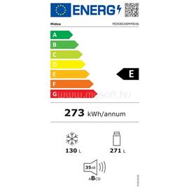 MIDEA MDRB548MME46 Space master inox, alulfagyasztós, Hűtő: 271L, Fagyasztó:130L, No frost hűtőszekrény MDRB548MME46 small