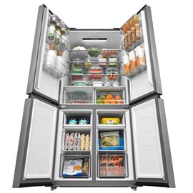 MIDEA MDRM691FIE46 inox, négyajtós, hűtő:345L, fagyasztó:170L, No frost hűtőszekrény MDRM691FIE46 small