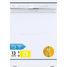 MIDEA MDWPF1333CW-WD-EU fehér programok száma: 8, szabadonálló, 13 terítékes mosogatógép MDWPF1333CW-WD-EU small