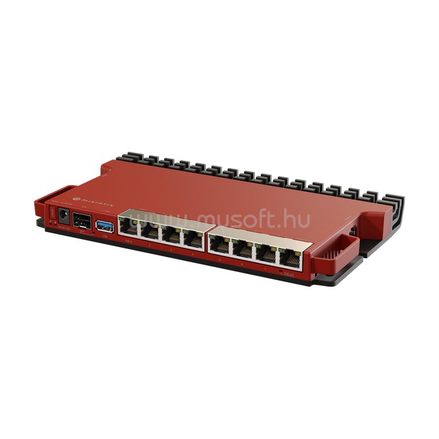 MIKROTIK L009UiGS-RM vezetékes router 8x1000Mbps + 1x2500Mbps SFP, 1xUSB3.0,  Menedzselhető, Rackes