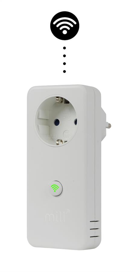 MILL WIFI intelligens konnektor, beépített termosztáttal