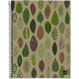 MIQUELRIUS Ecoleaves A4 4x30lap kockás spirálfüzet A15289ELE87 small