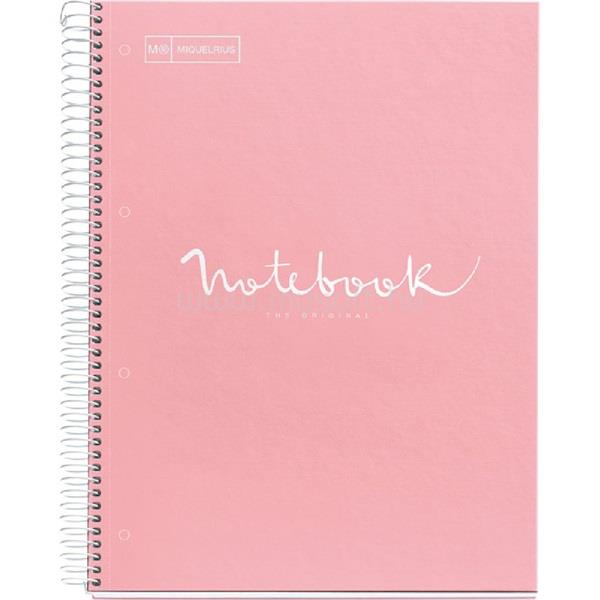 MIQUELRIUS Emotions A4 PP 5x24 lapos pink kockás spirálfüzet