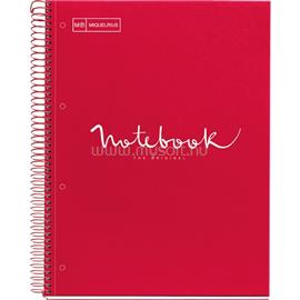 MIQUELRIUS Emotions A4 PP 5x24 lapos piros kockás spirálfüzet A152387400 small
