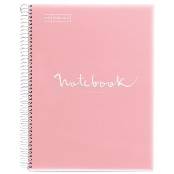 MIQUELRIUS Emotions A5 PP 120 lapos pink kockás spirálfüzet