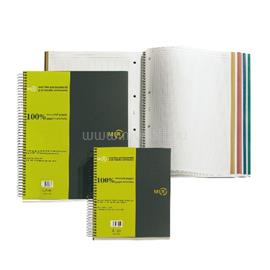 MIQUELRIUS Recycled A4 4x30lapos kockás spirálfüzet A15259087 small