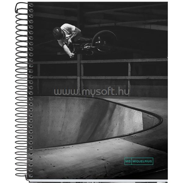 MIQUELRIUS Skate Park A5 4x35 lap kockás spirálfüzet