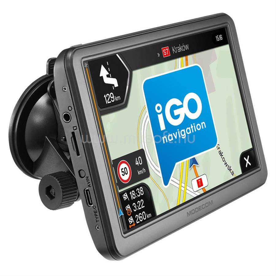 MODECOM FreeWAY CX 7.0 Plus 7" 16GB iGO Navigation Truck Térképpel (1 éves frissítés)
