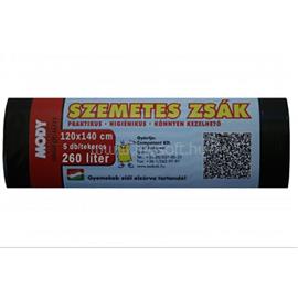 MODY 260l 120x140cm 40 mikr. 5 db/csomag háztartási szemeteszsák MODY260 small