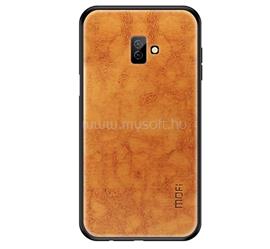 MOFI Samsung J6 Plus MOFI szilikon telefonvédő bőr hatású hátlap BARNA GP-83089 small