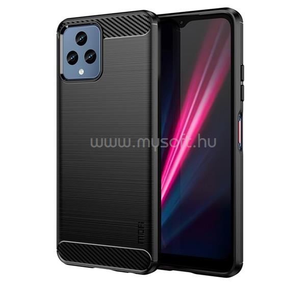 MOFI T Phone 5G (2023) / Phone 5G (2022) MOFI szilikon telefonvédő ütésállóság, karbon minta, FEKETE