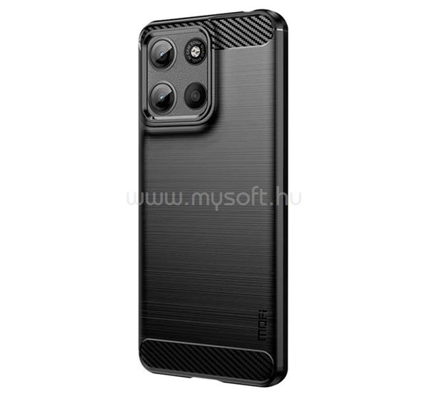 MOFI Motorola Moto G15 Power szilikon telefonvédő ütésállóság, karbon minta, FEKETE